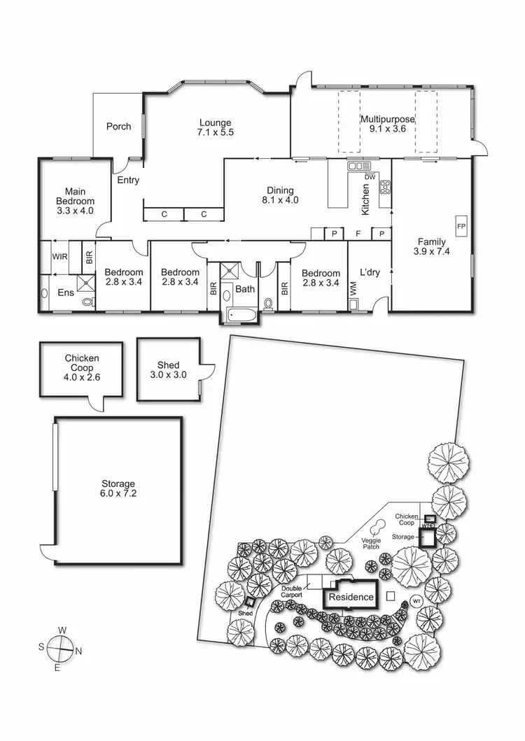 Floorplan of Homely house listing, 66 Prossors Lane, Red Hill VIC 3937