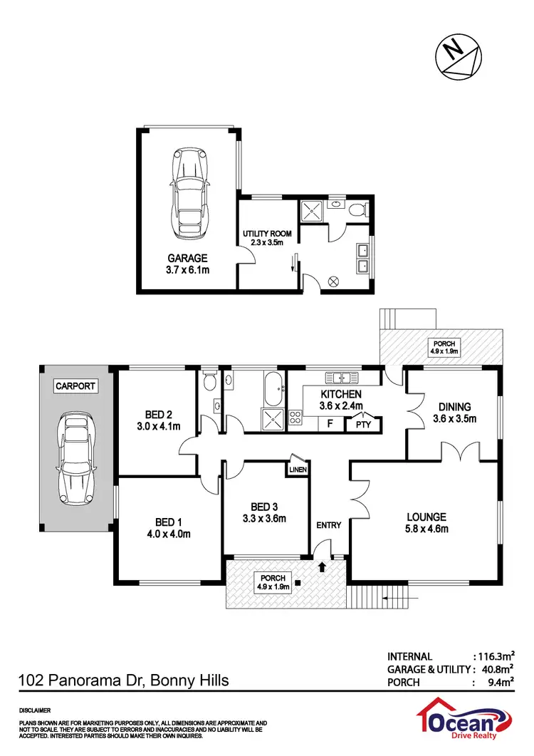 Floorplan of Homely house listing, 102 Panorama Drive, Bonny Hills NSW 2445