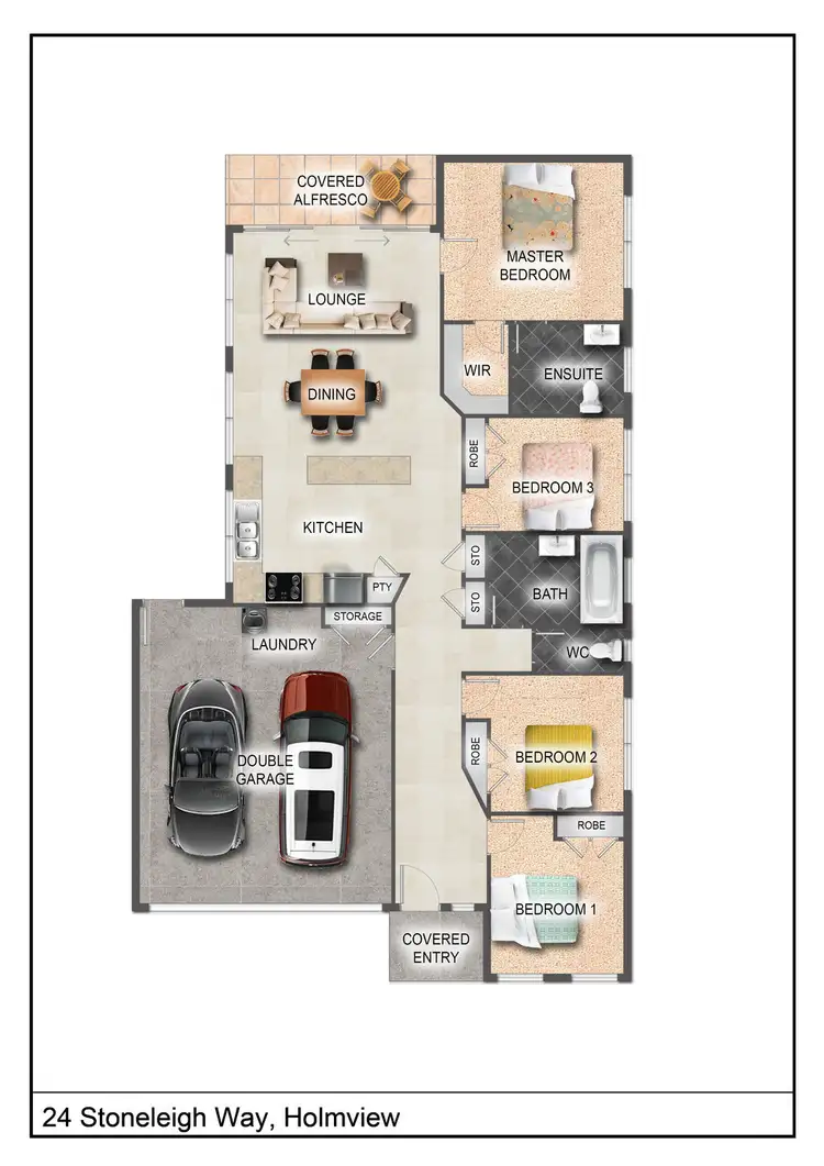 Floorplan of Homely house listing, 24 Stoneleigh Way, Holmview QLD 4207