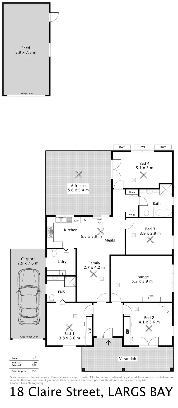 Floorplan of Homely house listing, 18 Claire Street, Largs Bay SA 5016