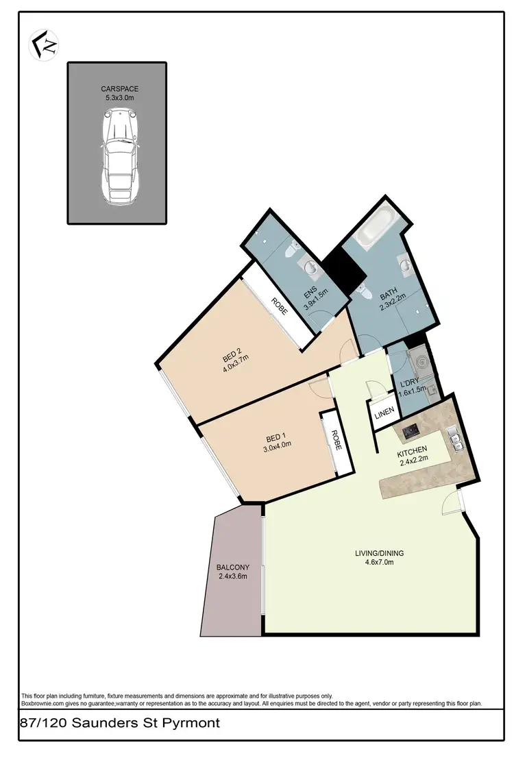 Floorplan of Homely apartment listing, 87/120 Saunders Street, Pyrmont NSW 2009