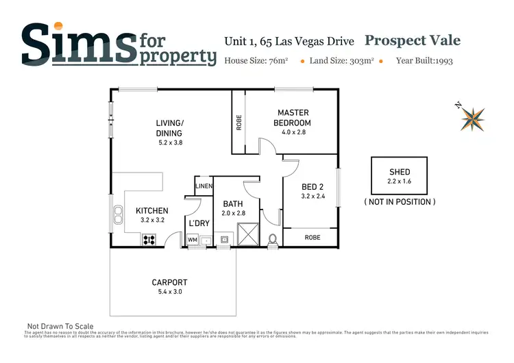 Floorplan of Homely house listing, 1/65 Las Vegas Drive, Prospect Vale TAS 7250
