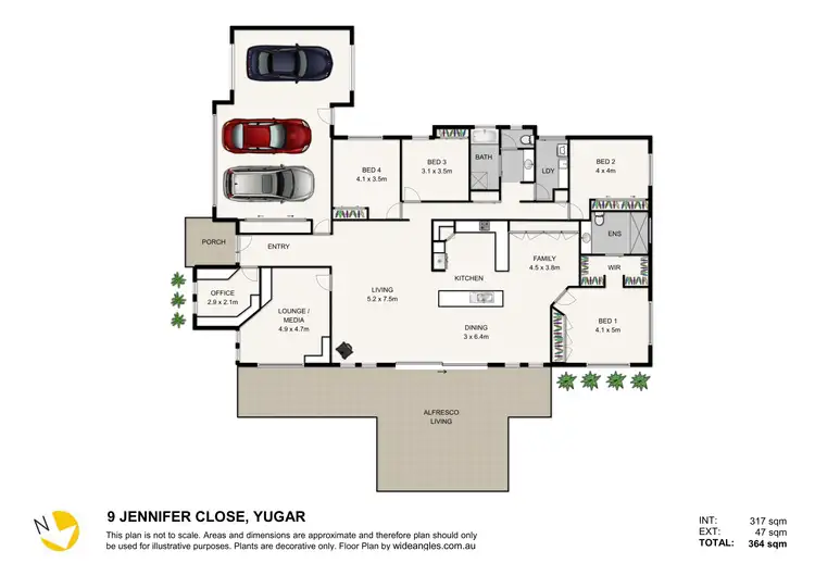 Floorplan of Homely house listing, 9 Jennifer Close, Yugar QLD 4520