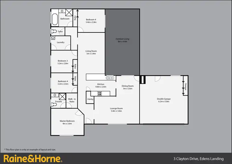 Floorplan of Homely house listing, 3 Clayton Drive, Edens Landing QLD 4207