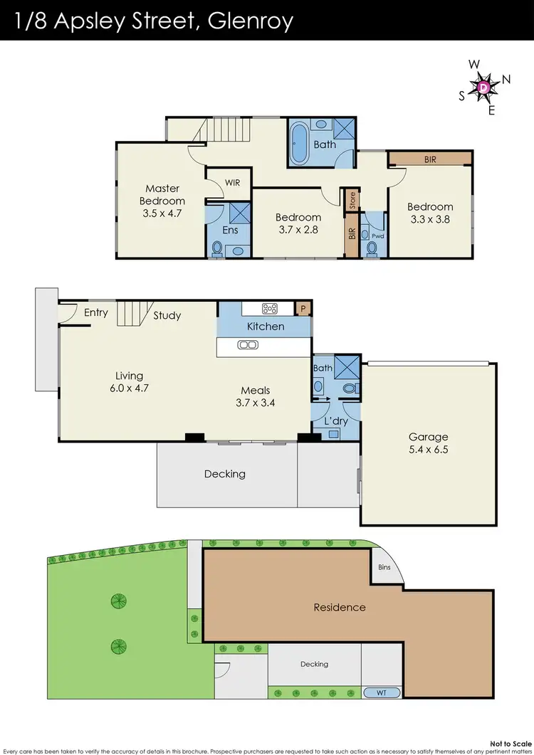 Floorplan of Homely townhouse listing, 1/8 Apsley Street, Glenroy VIC 3046