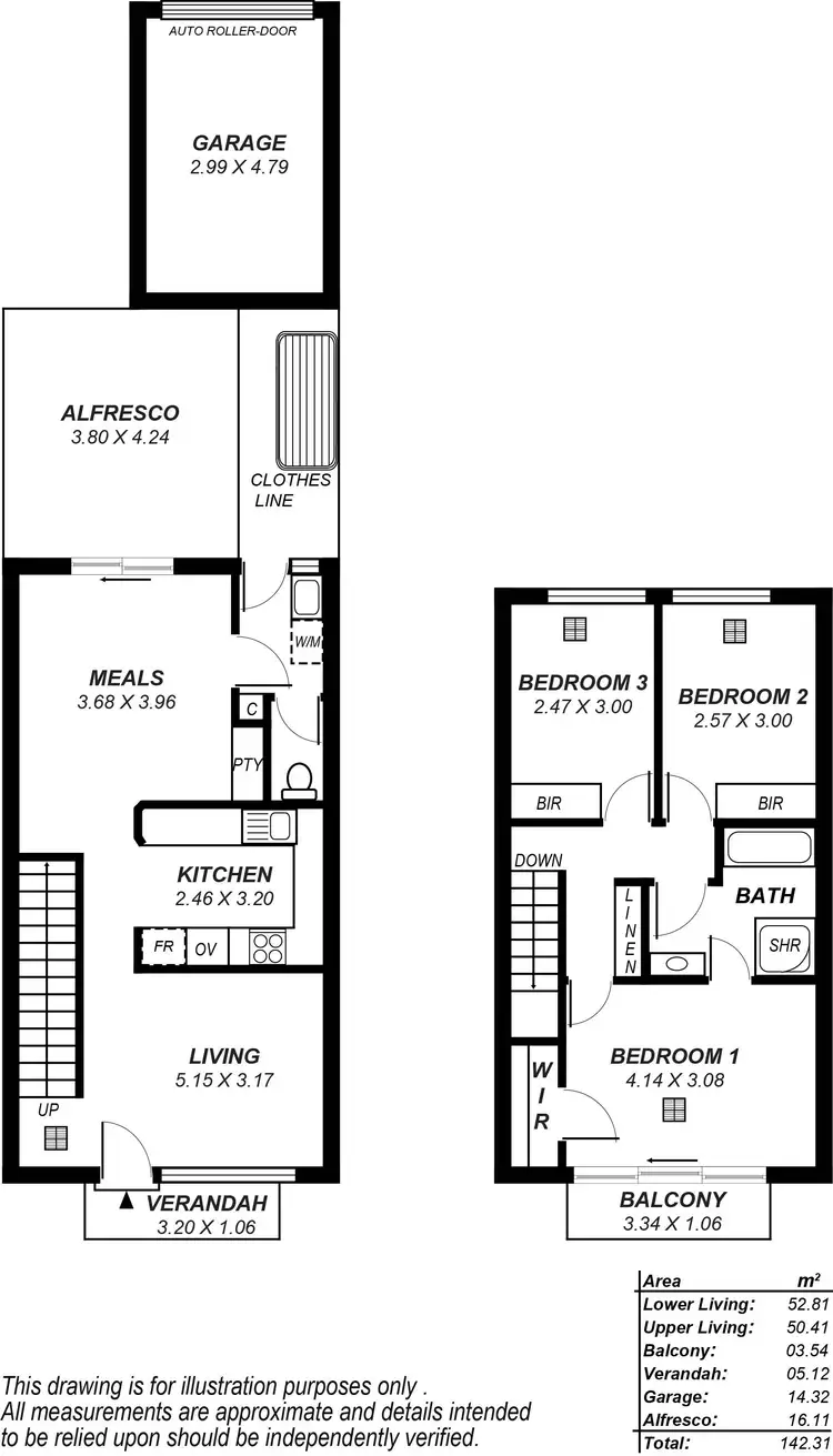 Floorplan of Homely townhouse listing, 15/1 Falie Drive, North Haven SA 5018