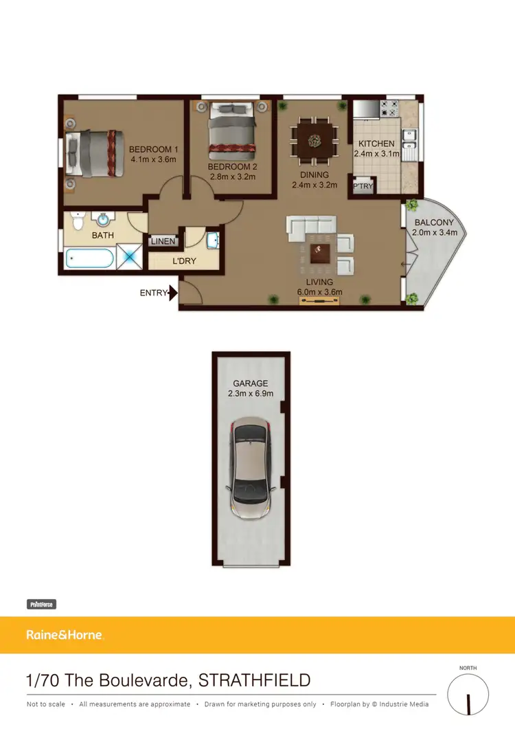 Floorplan of Homely apartment listing, 1/70-74 The Boulevarde, Strathfield NSW 2135