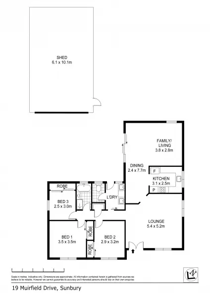 Floorplan of Homely house listing, 19 Muirfield Drive, Sunbury VIC 3429