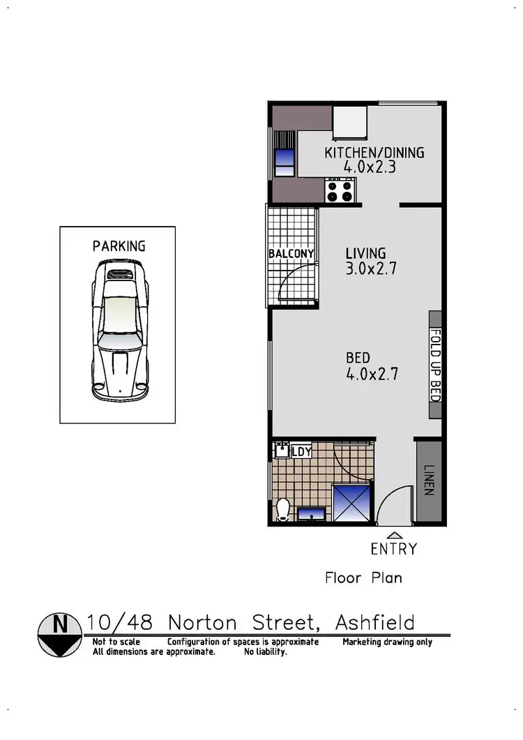 Floorplan of Homely studio listing, 10/48 Norton Street, Ashfield NSW 2131