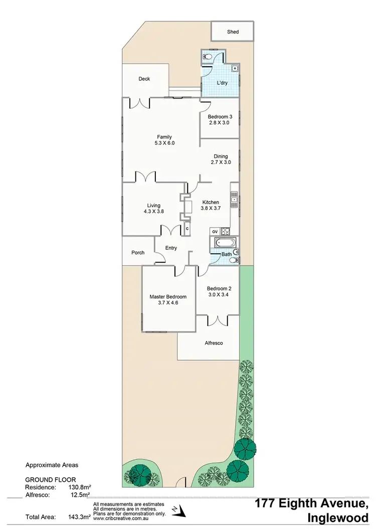Floorplan of Homely house listing, 177 Eighth Avenue, Inglewood WA 6052