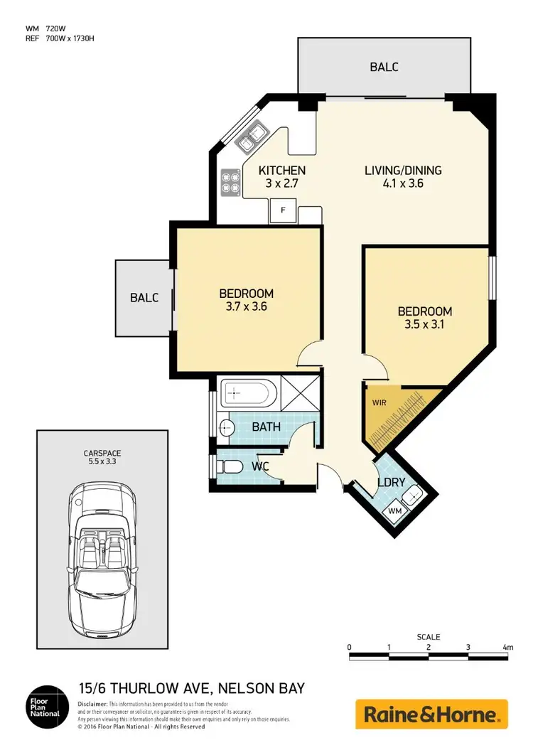Floorplan of Homely apartment listing, 15/6 Thurlow Avenue, Nelson Bay NSW 2315