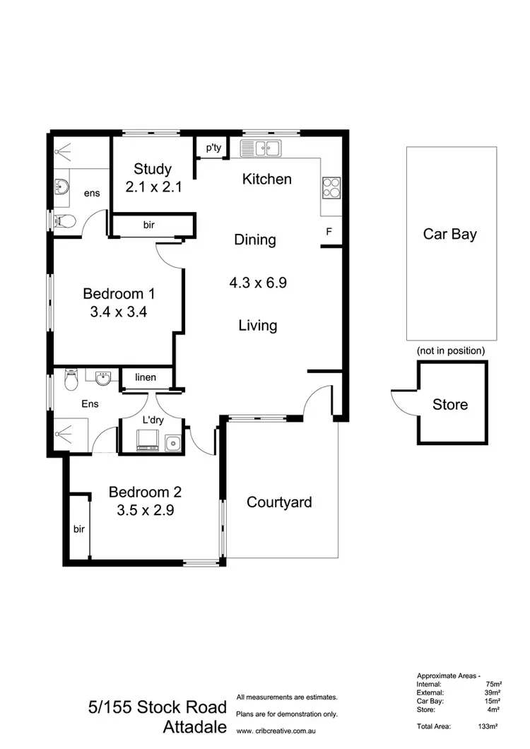 Floorplan of Homely unit listing, 5/155 Stock Road, Attadale WA 6156