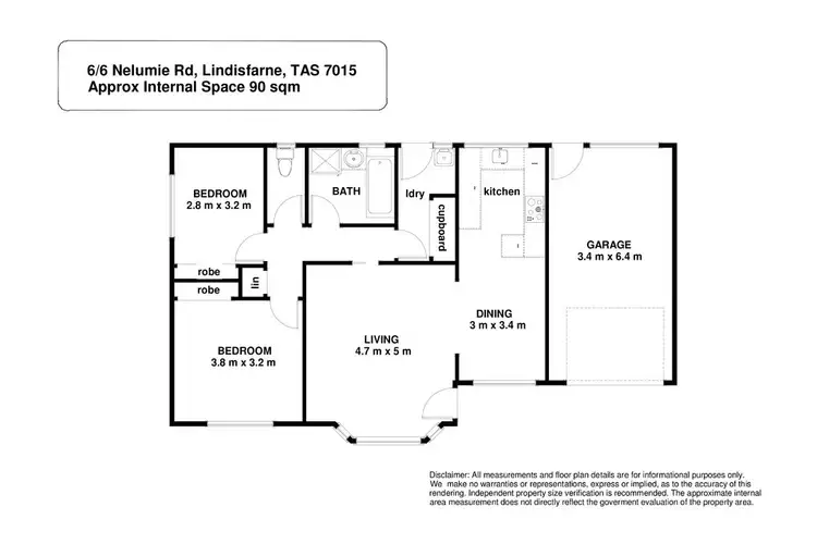 Floorplan of Homely unit listing, 6/6 Nelumie Street, Lindisfarne TAS 7015