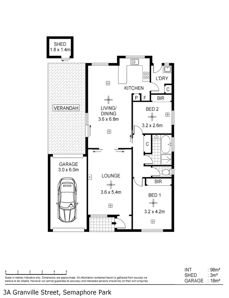 Floorplan of Homely house listing, 3a Granville Street, Semaphore Park SA 5019