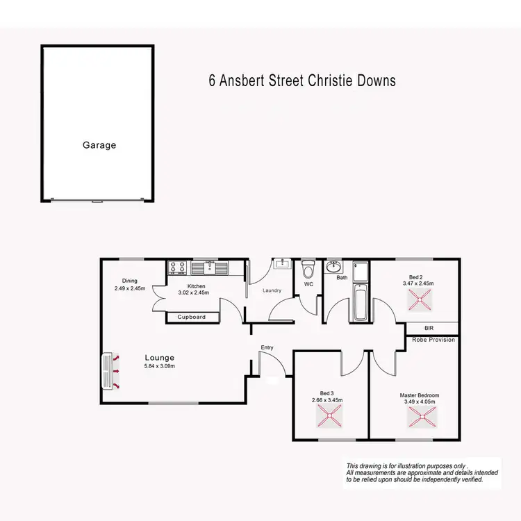 Floorplan of Homely house listing, 6 Ansbert Street, Christie Downs SA 5164