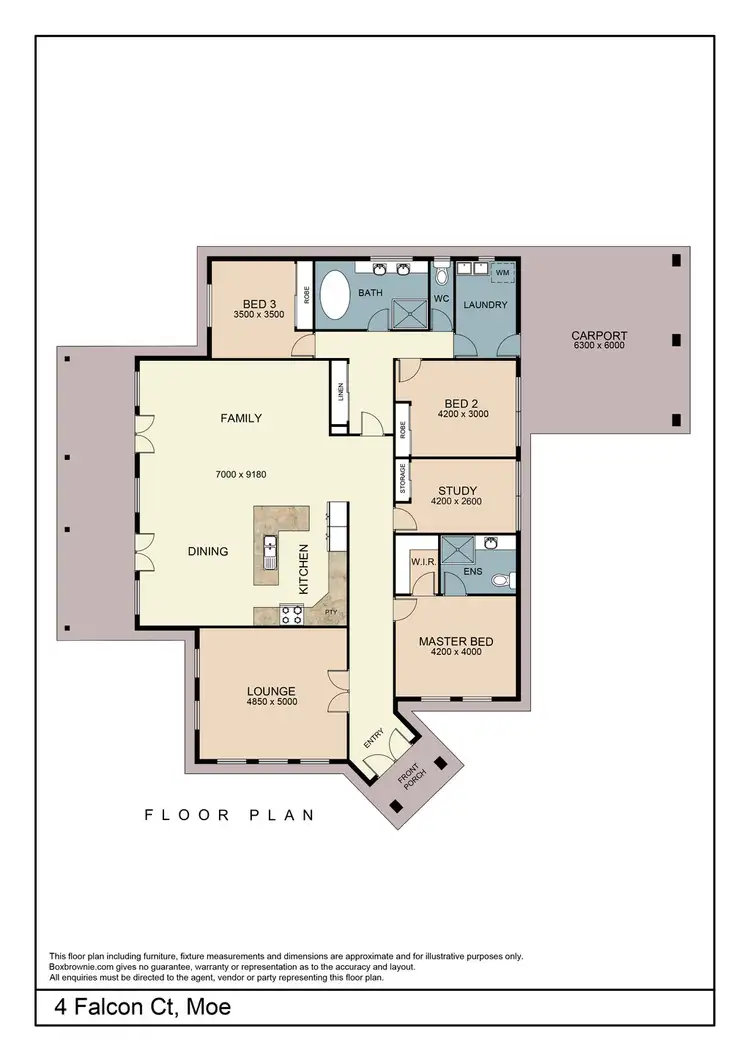 Floorplan of Homely house listing, 4 Falcon Court, Moe VIC 3825