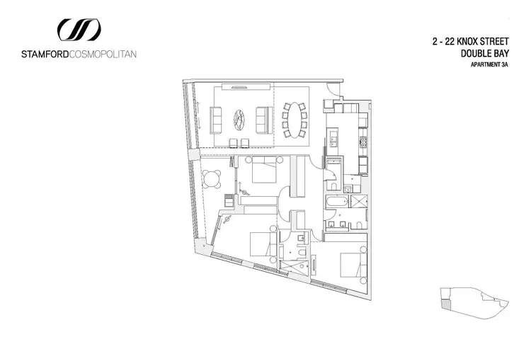 Floorplan of Homely apartment listing, 3A/2-22 Knox Street, Double Bay NSW 2028