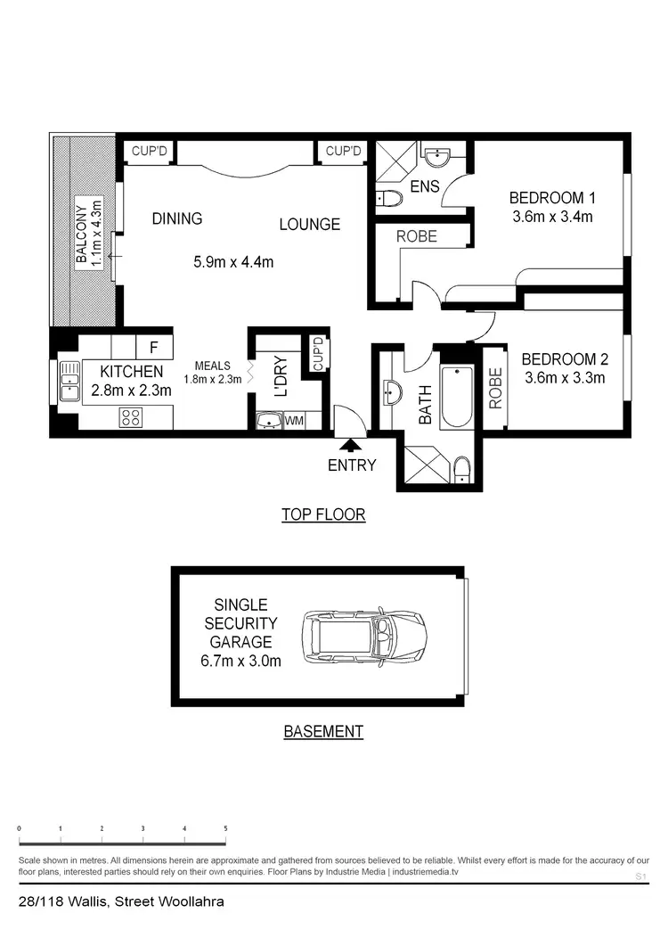 Floorplan of Homely apartment listing, 28/118 Wallis Street, Woollahra NSW 2025