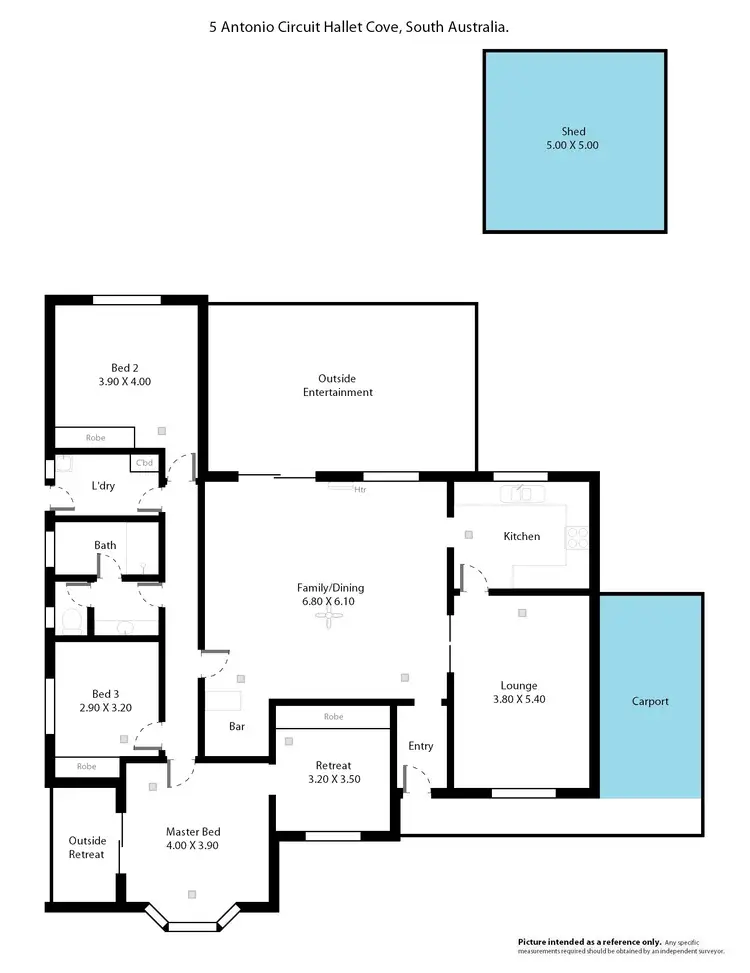 Floorplan of Homely house listing, 5 Antonia Circuit, Hallett Cove SA 5158