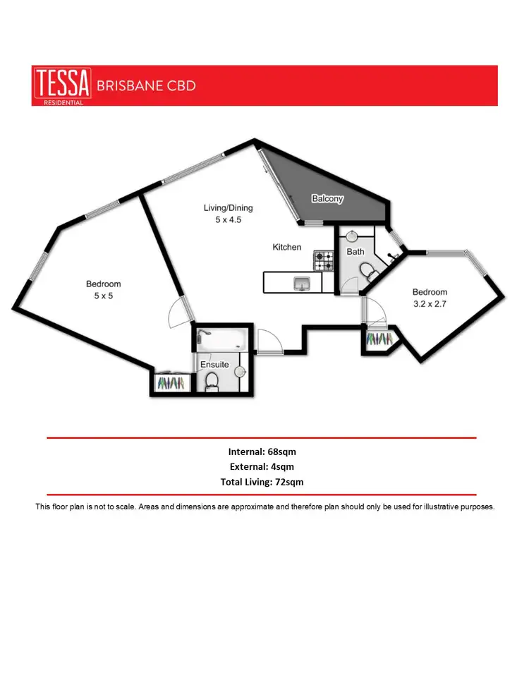 Floorplan of Homely apartment listing, 2504/570 Queen Street, Brisbane City QLD 4000