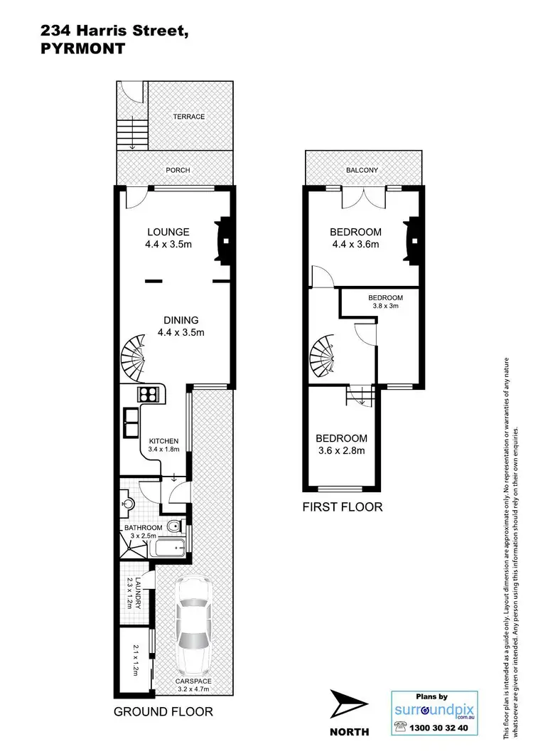 Floorplan of Homely terrace listing, 234 Harris Street, Pyrmont NSW 2009