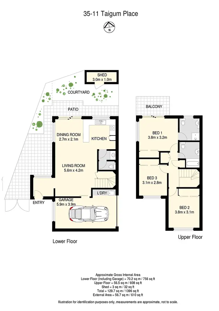 Floorplan of Homely townhouse listing, 35/11 Taigum Place, Taigum QLD 4018