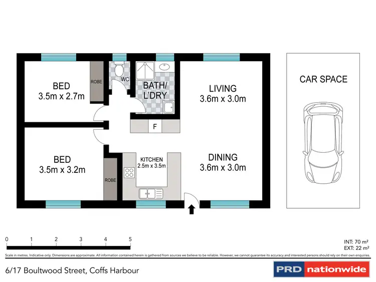 Floorplan of Homely unit listing, 6/17 Boultwood Street, Coffs Harbour NSW 2450