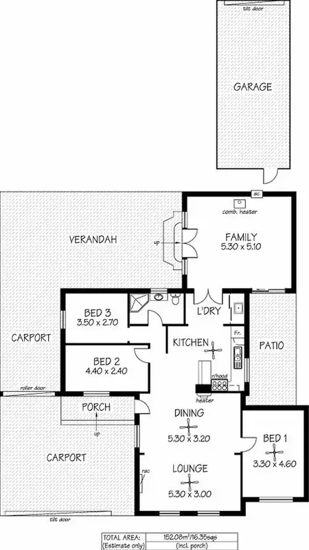 Floorplan of Homely house listing, 57 Rowe Avenue, Northfield SA 5085