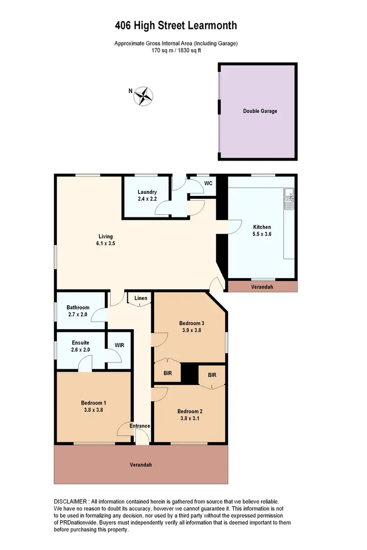 Floorplan of Homely house listing, 406 High Street, Learmonth VIC 3352