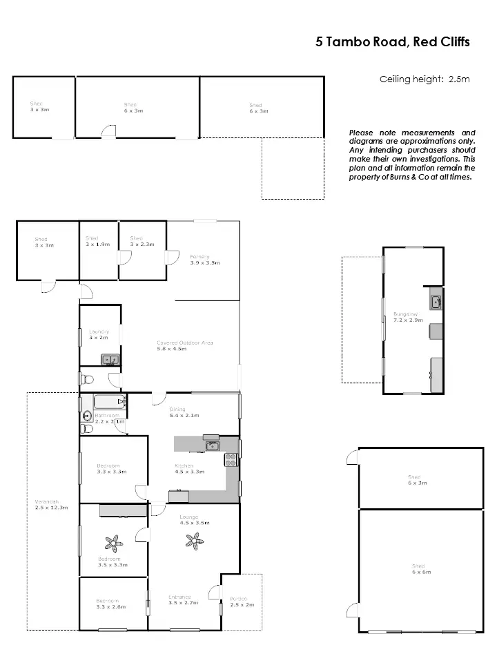 Floorplan of Homely house listing, 5 Tambo Road, Red Cliffs VIC 3496