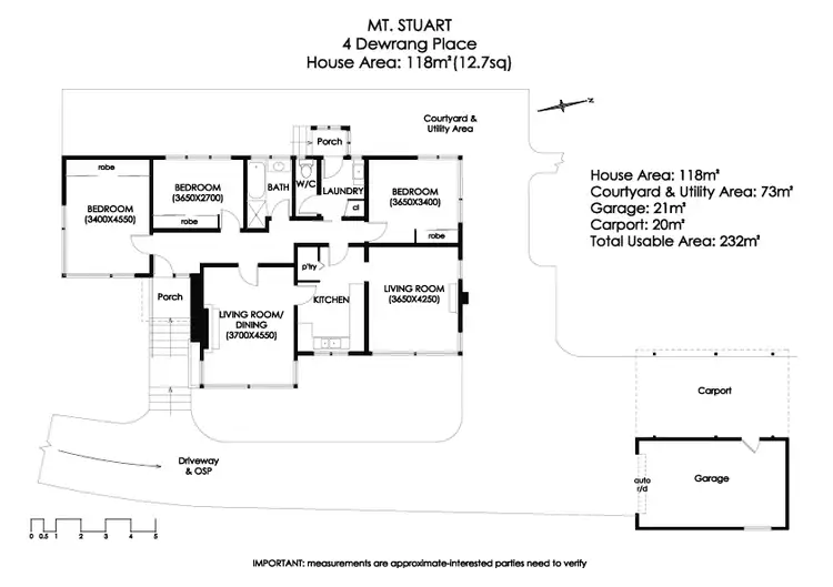 Floorplan of Homely house listing, 4 Dewrang Place, Mount Stuart TAS 7000