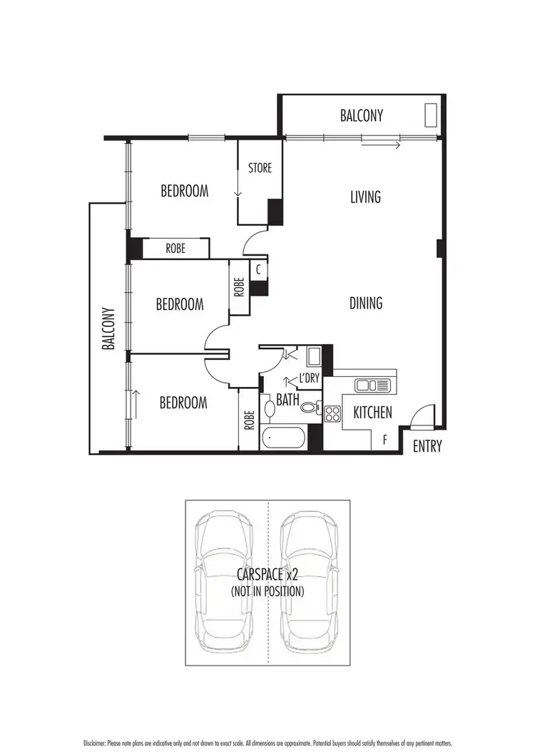 Floorplan of Homely apartment listing, 113/63 Dorcas Street, South Melbourne VIC 3205