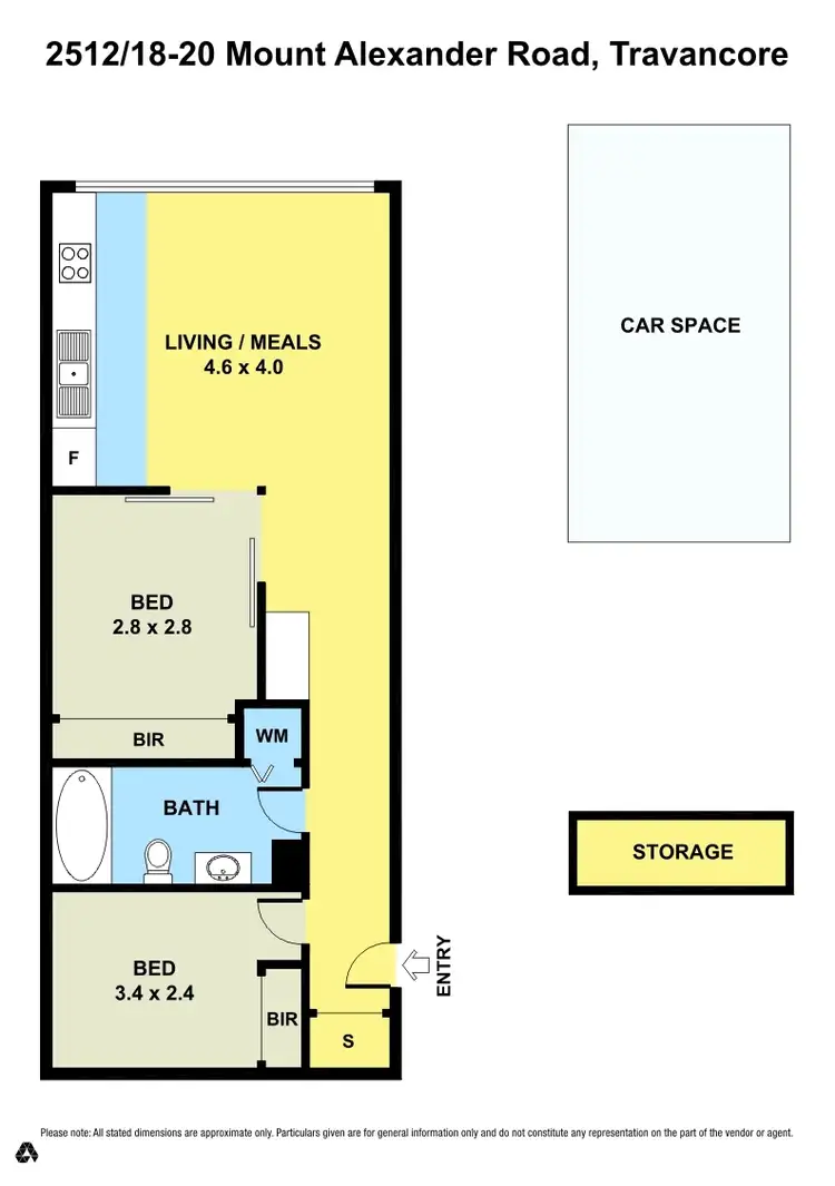 Floorplan of Homely apartment listing, 2512/18-20 Mt Alexander Road, Travancore VIC 3032