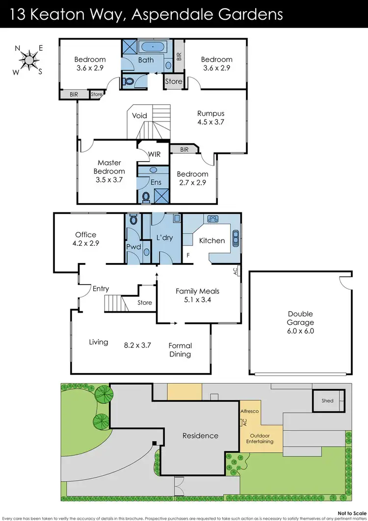 Floorplan of Homely house listing, 13 Keaton Way, Aspendale Gardens VIC 3195