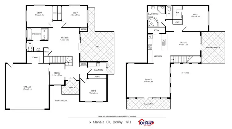 Floorplan of Homely house listing, 6 Mahala Close, Bonny Hills NSW 2445
