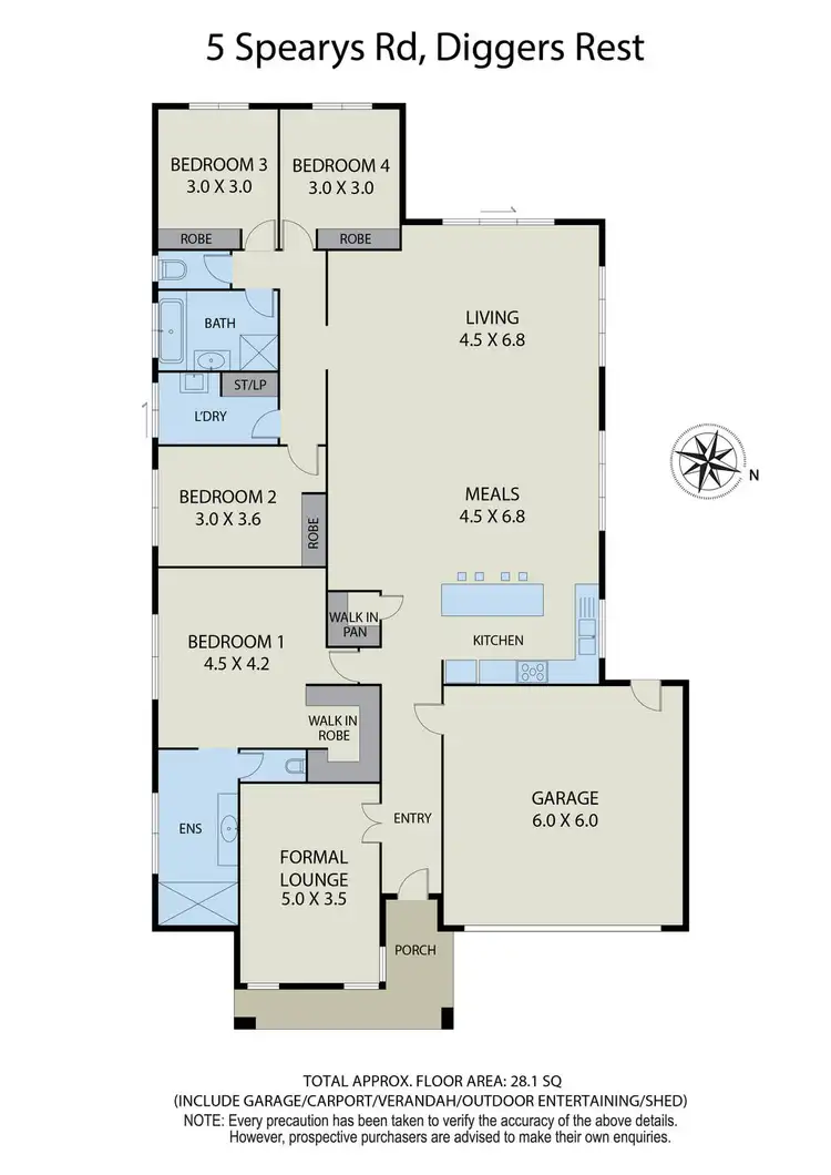 Floorplan of Homely house listing, 5 Spearys Road, Diggers Rest VIC 3427