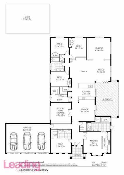 Floorplan of Homely house listing, 3 Lennox Court, Sunbury VIC 3429