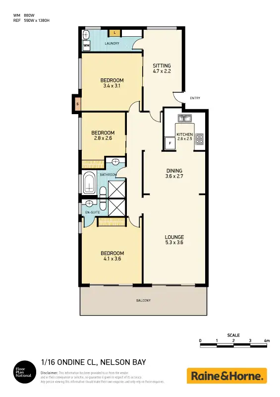 Floorplan of Homely unit listing, 1/16 Ondine Close, Nelson Bay NSW 2315