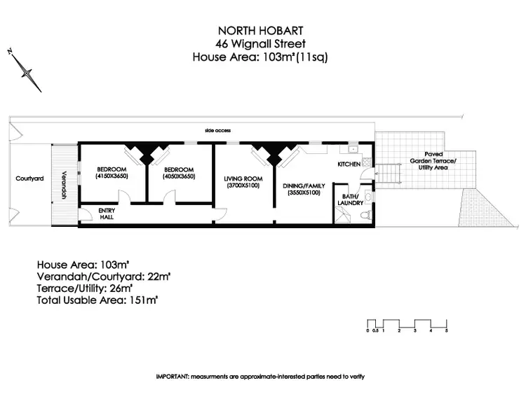 Floorplan of Homely house listing, 46 Wignall Street, North Hobart TAS 7000