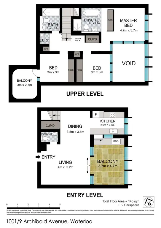 Floorplan of Homely apartment listing, 1001/9 Archibald Avenue, Waterloo NSW 2017
