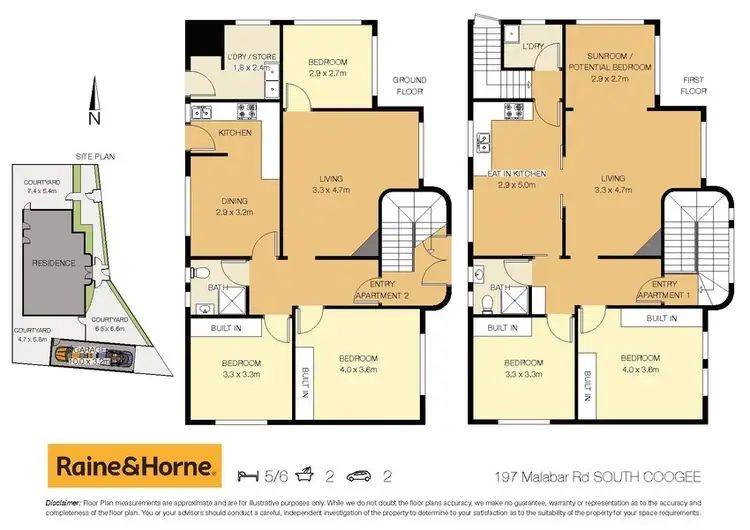 Floorplan of Homely semi-detached listing, 197 Malabar Road, South Coogee NSW 2034