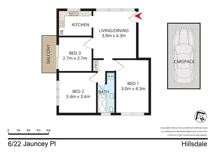 Floorplan of Homely unit listing, 6/22 Jauncey Place, Hillsdale NSW 2036