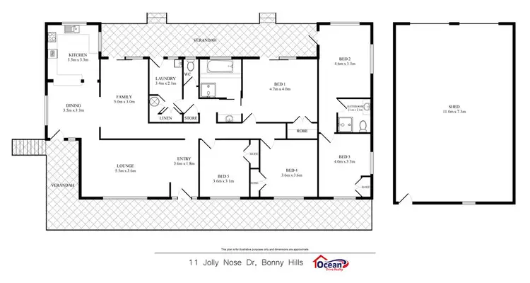 Floorplan of Homely house listing, 11 Jolly Nose Drive, Bonny Hills NSW 2445