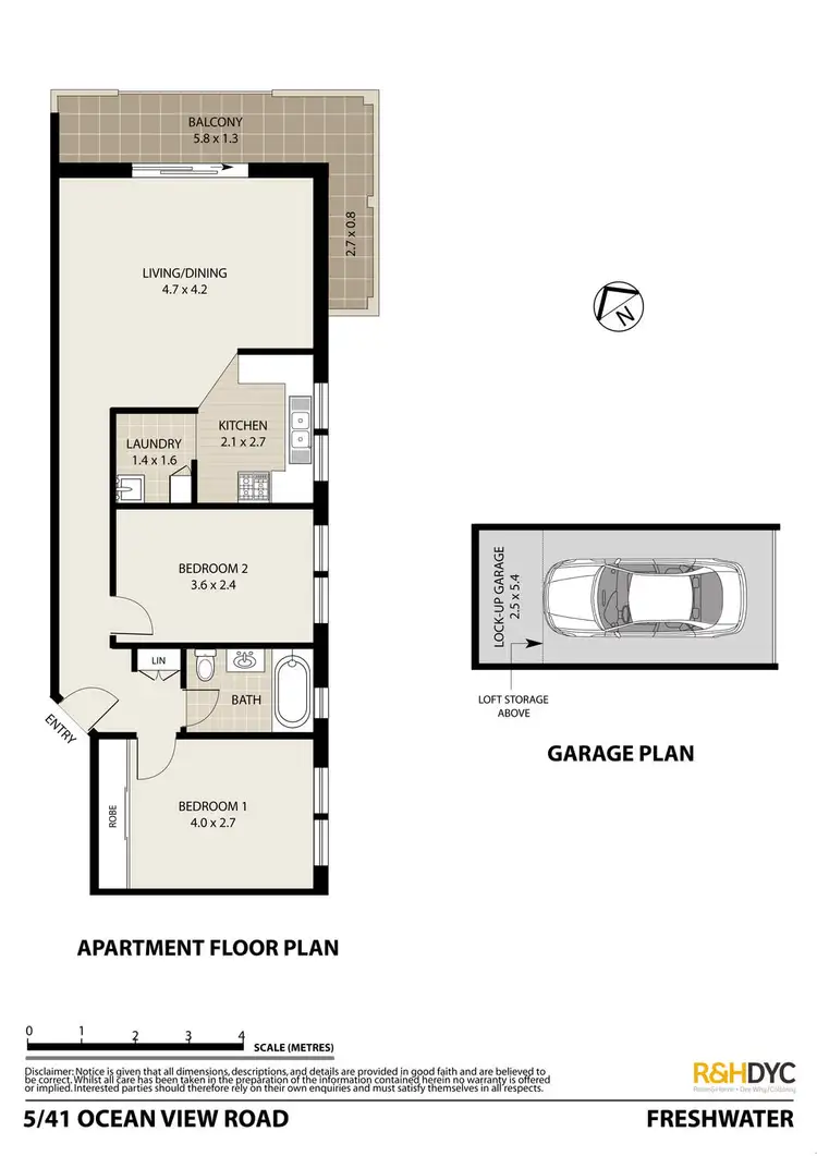 Floorplan of Homely unit listing, 5/41 Ocean View Road, Freshwater NSW 2096