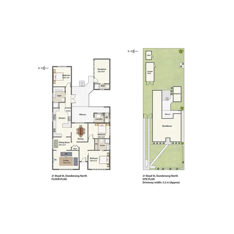 Floorplan of Homely house listing, 21 Boyd Street, Dandenong North VIC 3175