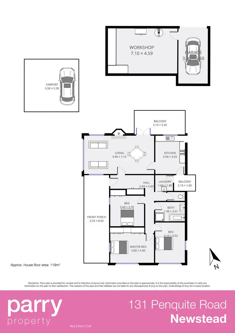 Floorplan of Homely house listing, 131 Penquite Road, Newstead TAS 7250