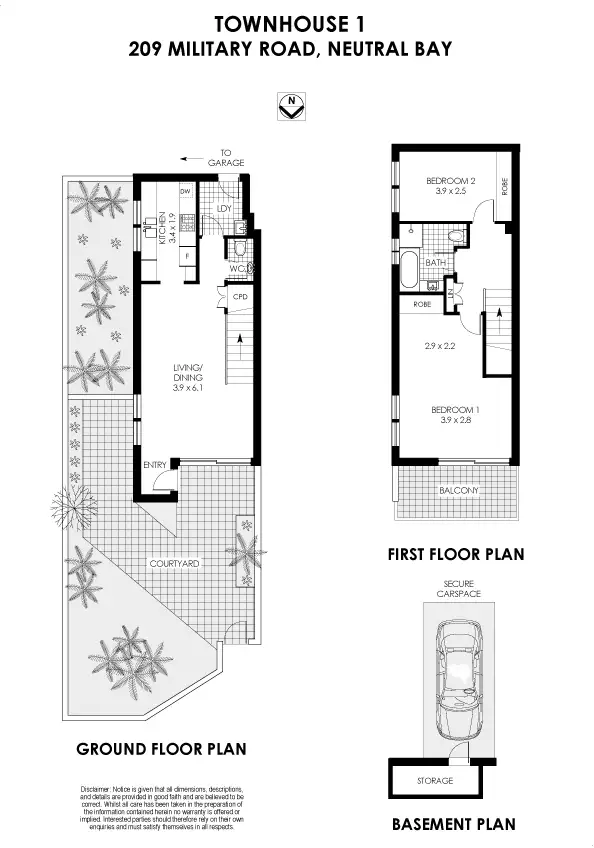 Floorplan of Homely apartment listing, 1/209 Military Road, Cremorne NSW 2090
