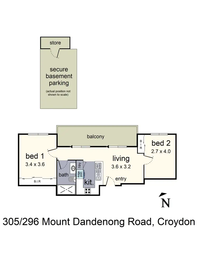 Floorplan of Homely apartment listing, 305/296 Mt Dandenong Road, Croydon VIC 3136