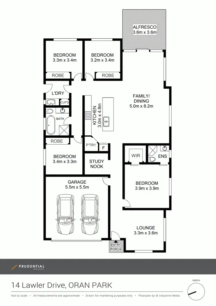 Floorplan of Homely house listing, 14 Lawler Dr, Oran Park NSW 2570