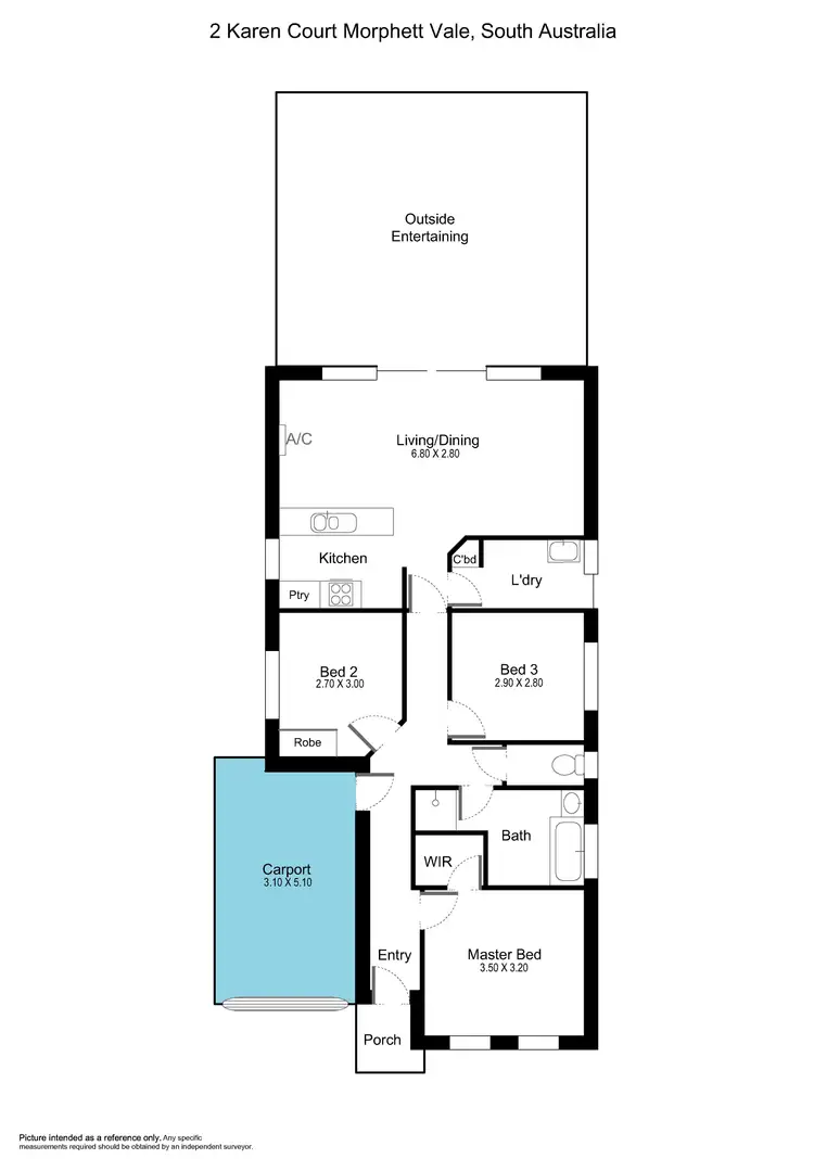 Floorplan of Homely house listing, 2 Karen Court, Morphett Vale SA 5162